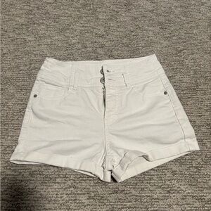 No Boundaries White Jean Shorts Classic Design